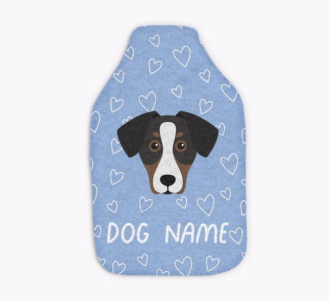 Heart Pattern: Personalised {breedFullName} Hot Water Bottle